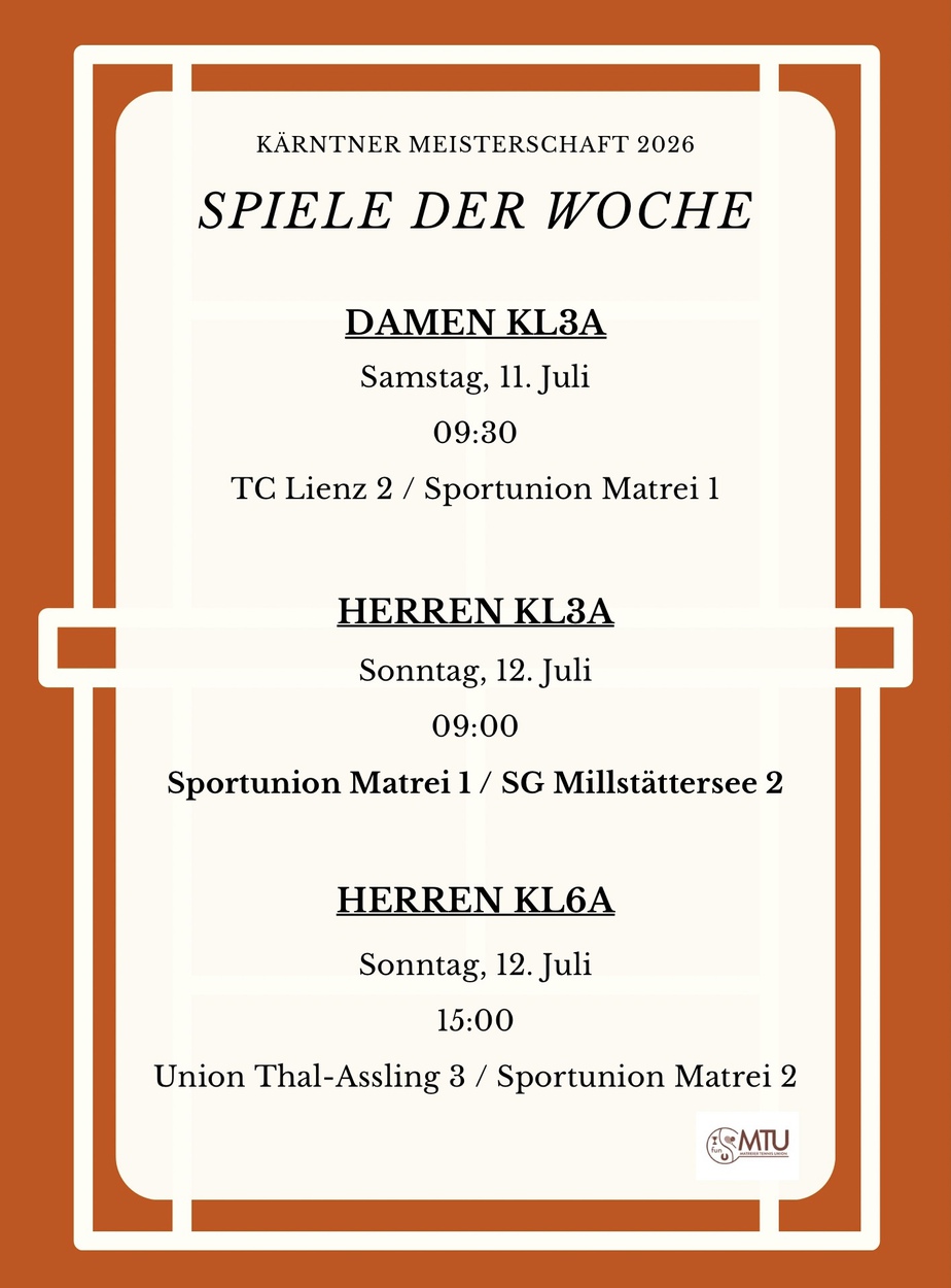 Spiele der Woche