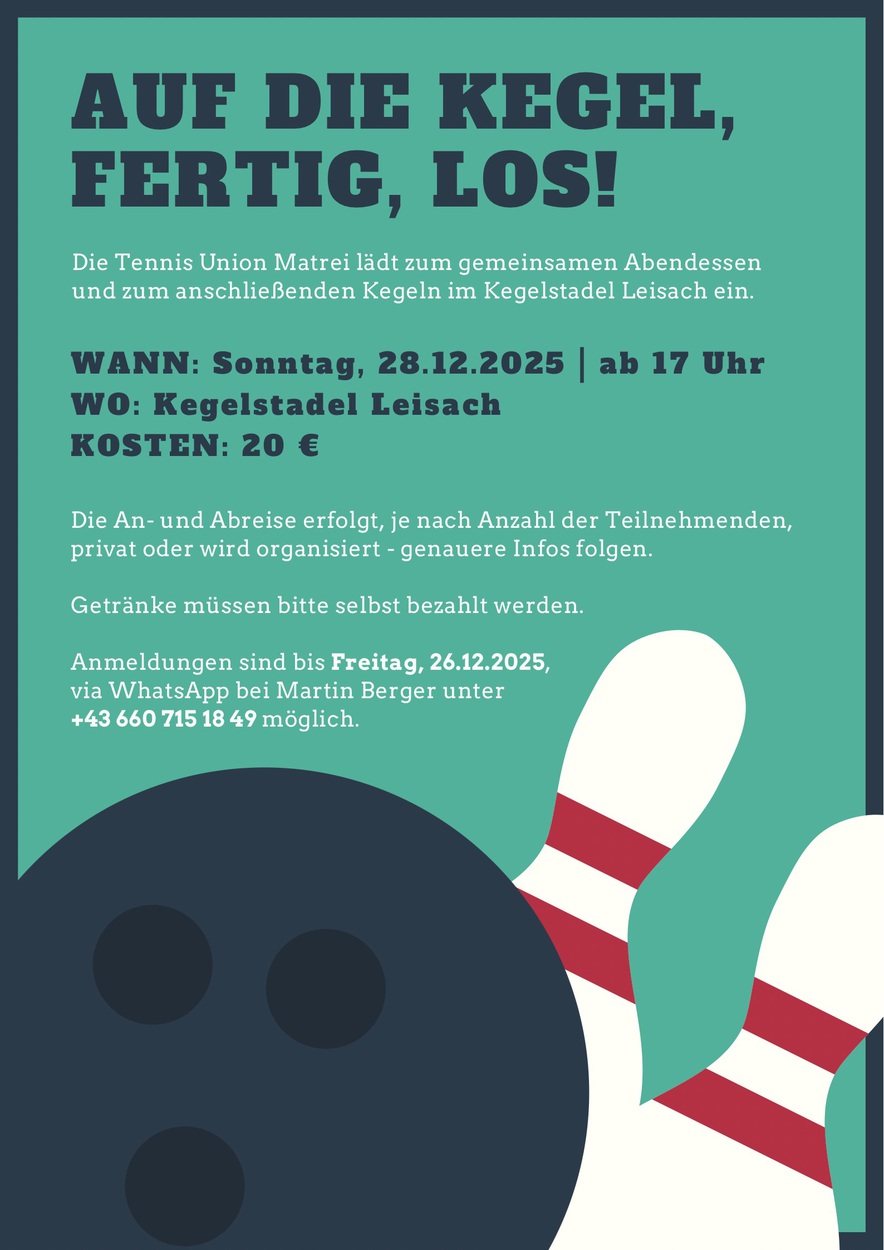 Auf die Kegel, fertig, los!